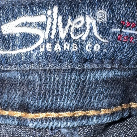 Silver Jeans Suki Slim Boot Jeans Womens 30x31 Dark Wash Mid Rise Stretch - Picture 6 of 8